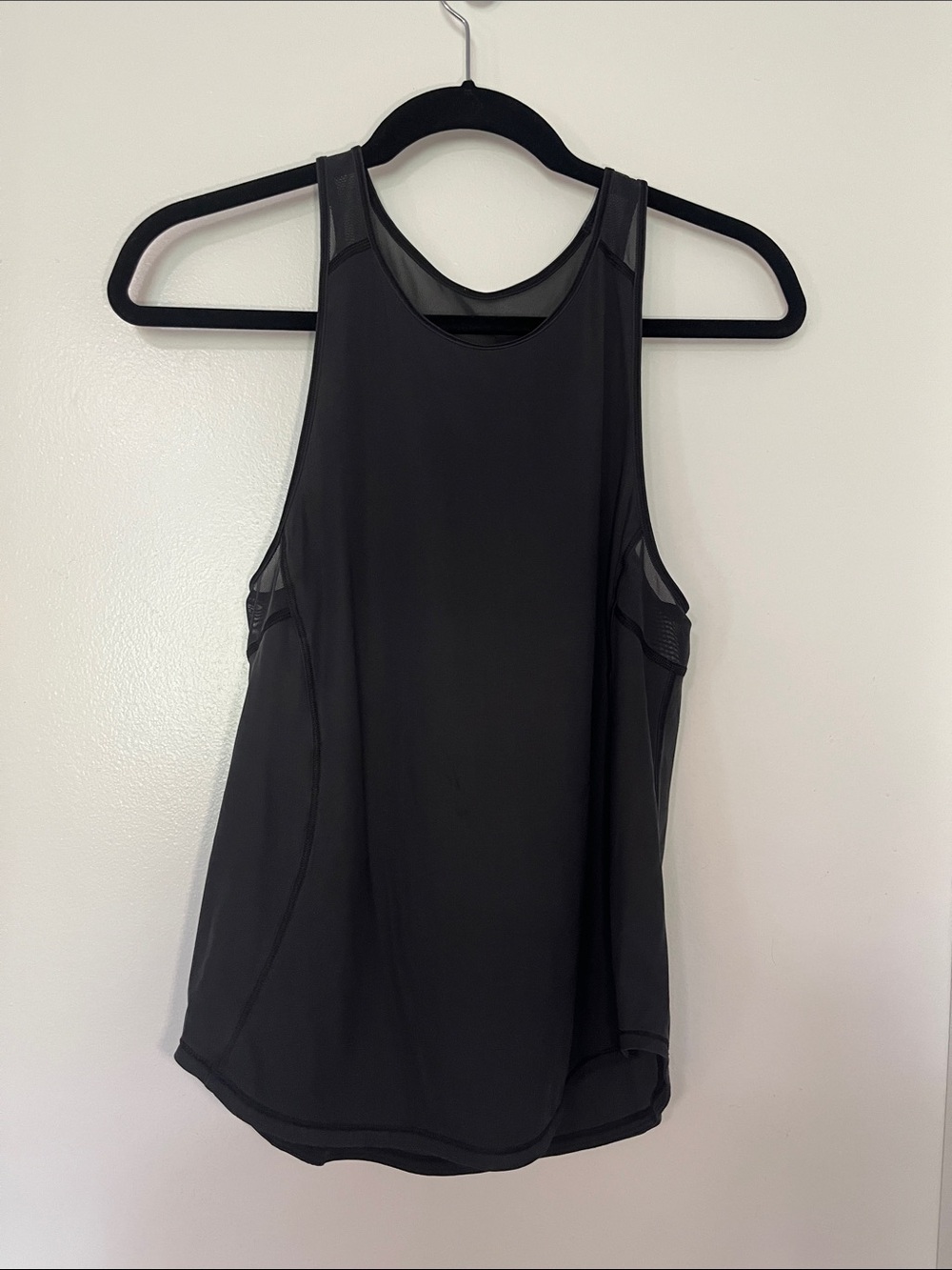 Lululemon Sculpt Tank II Black Mesh Back - Size 4